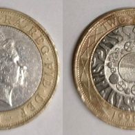 England Großbritannien Münze Two Pounds Elizabeth II DEI . GRA . REG . FID . DEF 1998