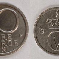 Norwegen Norge Münze 10 Ore von 1975