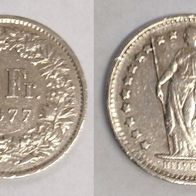 Schweiz Münze 1/2 Franken von 1977