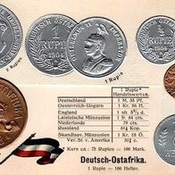 Deutsch-Ostafrika (DOA) - Münzen Karte !!!