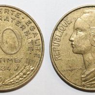 Frankreich Republique Francaise Münze 10 Centimes von 1984.