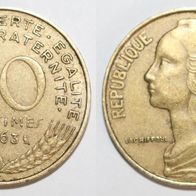 Frankreich Republique Francaise Münze 20 Centimes von 1963.