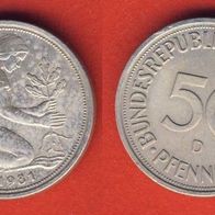 Deutschland 50 Pfennig 1981 D