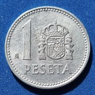 6627(1) 1 Peseta (Spanien / J. Carlos) 1986 in vz ......... * * * Berlin-coins * * *