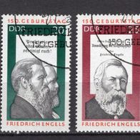 DDR 1970 150. Geburtstag von Friedrich Engels MiNr. 1622 - 1624 ESST