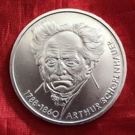 Münze BRD 10 DM 1988 D -Arthur Schopenhauer- 625er Silber Gedenkmünze ST