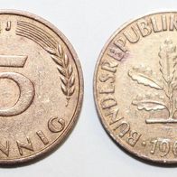 Bundesrepublik Deutschland (BRD) Münze 5 Pfennig - J von 1966