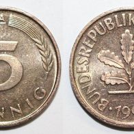 Bundesrepublik Deutschland (BRD) Münze 5 Pfennig - A von 1991