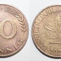 Bundesrepublik Deutschland (BRD) Münze 10 Pfennig - F von 1970