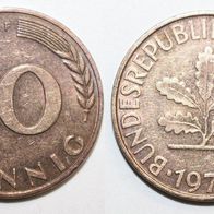Bundesrepublik Deutschland (BRD) Münze 10 Pfennig - F von 1972