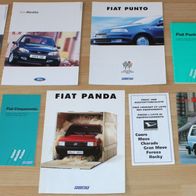 Prospektkonvolut Daihatsu Ford Fiat 10 Stück 3