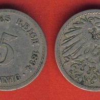 Kaiserreich 5 Pfennig 1894 A