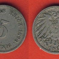 Kaiserreich 5 Pfennig 1896 J