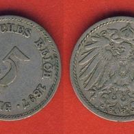 Kaiserreich 5 Pfennig 1897 E