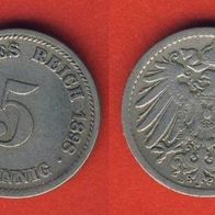 Kaiserreich 5 Pfennig 1898 D