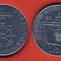 Italien 100 Lire 1981 Sondermünze Gründung der Marineakademie