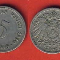 Kaiserreich 5 Pfennig 1910 F