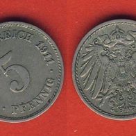 Kaiserreich 5 Pfennig 1911 G