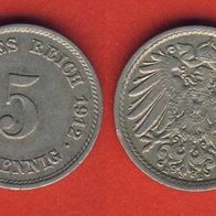 Kaiserreich 5 Pfennig 1912 E