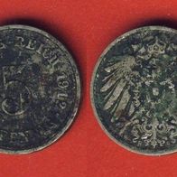 Kaiserreich 5 Pfennig 1912 F