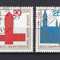 DDR 1965 800 Jahre Chemnitz (Karl-Marx-Stadt) MiNr. 1117 - 1119 ESST