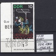 DDR 1964 Tag des Kindes MiNr. 1026 ESST Berlin Eckrand