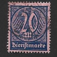 Deutsches Reich Dienstmarke " Wertziffer " Michelr. 72 o