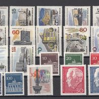 04) Berlin 1965-1967 - 20 unbenutzte Briefmarken - Michel-Nr. siehe Beschreibung