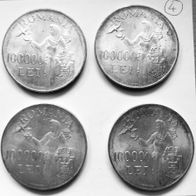 4x 100000 Lei 1946 Silbermünzen aus Rumänien Mihai I (4)