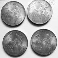 4x 100000 Lei 1946 Silbermünzen aus Rumänien Mihai I (5)