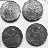 4x 100000 Lei 1946 Silbermünzen aus Rumänien Mihai I (9)