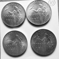 4x 100000 Lei 1946 Silbermünzen aus Rumänien Mihai I (10)