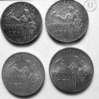 4x 100000 Lei 1946 Silbermünzen aus Rumänien Mihai I (11)