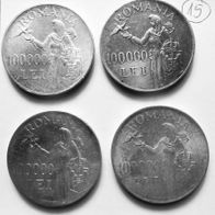 4x 100000 Lei 1946 Silbermünzen aus Rumänien Mihai I (15)