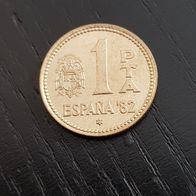 Spanien 1 Peseta ´82 Münze zufälliges Jahr!