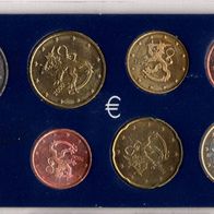 Euro Kursmünzensatz Finnland kompeltt mit Münzen aus den Jahren 1999-2002