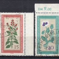 DDR 1960 Einheimische Heilpflanzen MiNr. 757 - 761 Bedarfsstempel