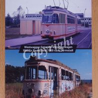 Ansichtskarte, Postkarte, Remscheider Straßenbahn in Darmstadt, Historisch