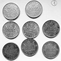 8x 200 Lei Silbermünzen Romania Mihai I 1942 (1)