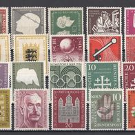 001) BRD 1952-1956 - 20 unbenutzte Briefmarken - Michel-Nr. siehe Beschreibung