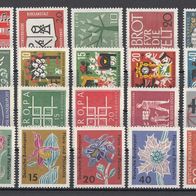010) BRD 1960-1963 - 20 unbenutzte Briefmarken - Michel-Nr. siehe Beschreibung