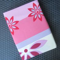 Microfaser Bettwäsche 4teilig Castilia 135x200 weinrot rosa beige Stern Blumen