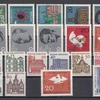 014) BRD 1961-1964 - 20 unbenutzte Briefmarken - Michel-Nr. siehe Beschreibung