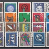 015) BRD 1964-1965 - 20 unbenutzte Briefmarken - Michel-Nr. siehe Beschreibung