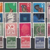 018) BRD 1965-1966 - 20 unbenutzte Briefmarken - Michel-Nr. siehe Beschreibung