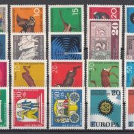 019) BRD 1965-1967 - 20 unbenutzte Briefmarken - Michel-Nr. siehe Beschreibung