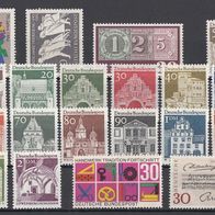 020) BRD 1965-1968 - 20 unbenutzte Briefmarken - Michel-Nr. siehe Beschreibung