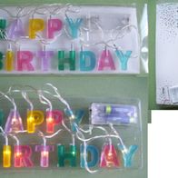 LED Lichterkette "Happy Birthday" Party Geburtstag Girlande Party