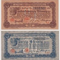 Aachen-Notgeld-25-50-Pfennig vom 31.10.18