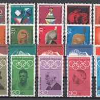 024) BRD 1968 - 20 unbenutzte Briefmarken - Michel-Nr. siehe Beschreibung